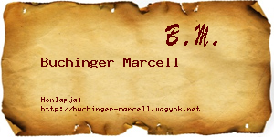 Buchinger Marcell névjegykártya
